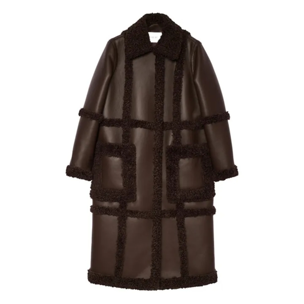 STAND STUDIO Brown Fur Coat NWT Sz 2
